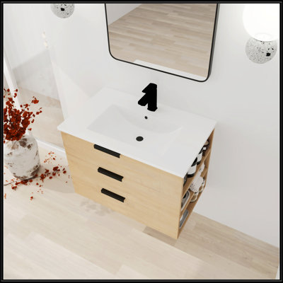 Meuble-lavabo mural 30 po avec lavabo