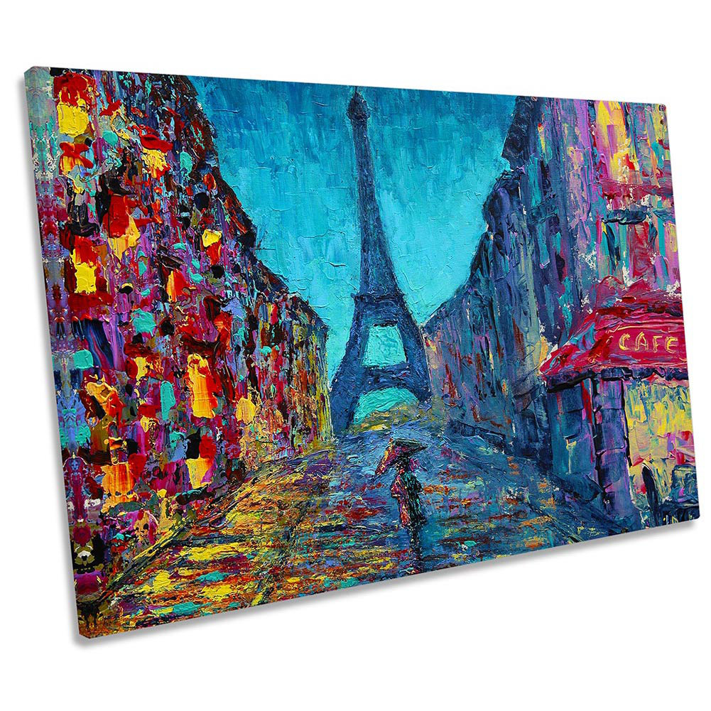 Eiffel Tower Paris Umbrella - Wrapped Canvas Painting