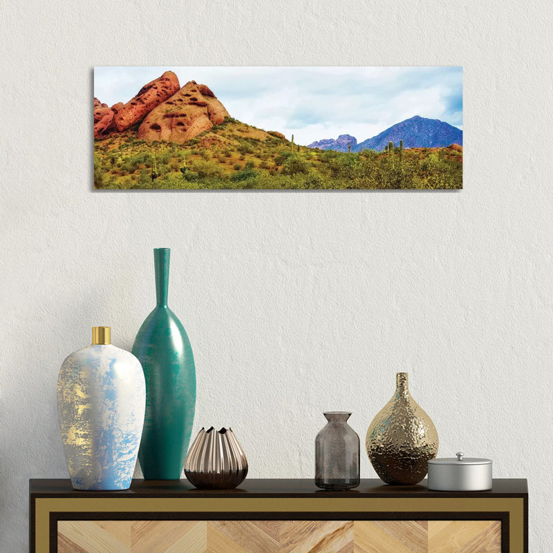 Papago Park Phoenix Arizona Horizontal Banner by Susan Schmitz - Wrapped Canvas Panoramic Gallery-Wrapped Canvas Giclée