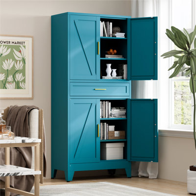 71" Tall Pantry Storage Cabinet With Drawer And Adjustable Shelves by Gracie Oaks