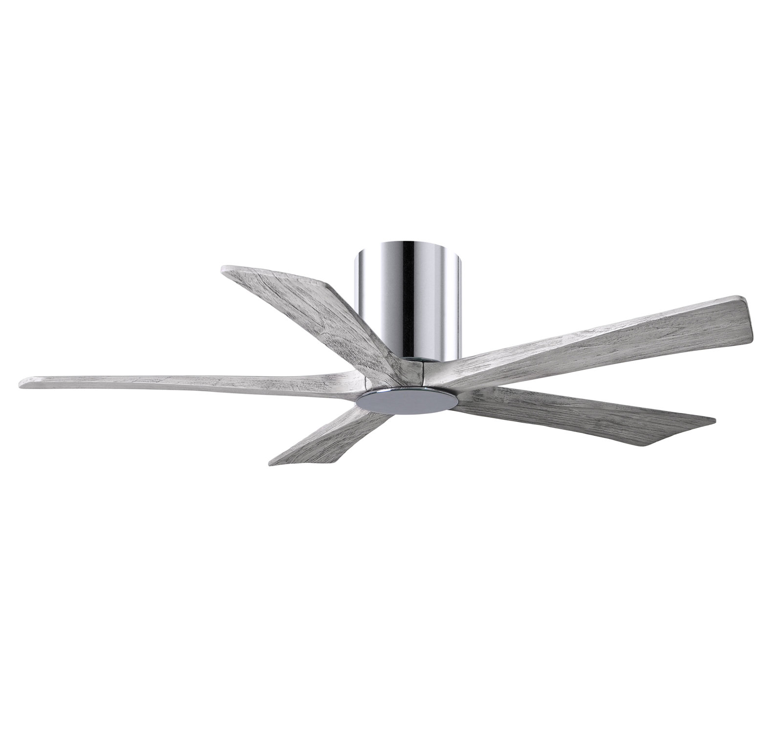 Irene Ceiling Fan with LED Light Kit, Polished Chrome, 52", Barn Wood Tone