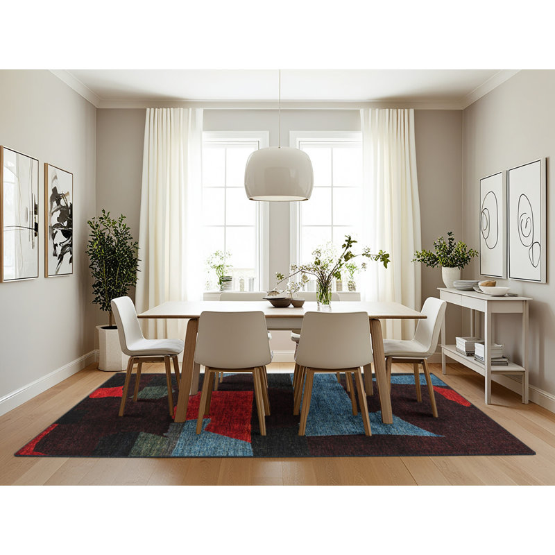 Monye Abstract Indoor Rug, Rectangle 7' x 10'