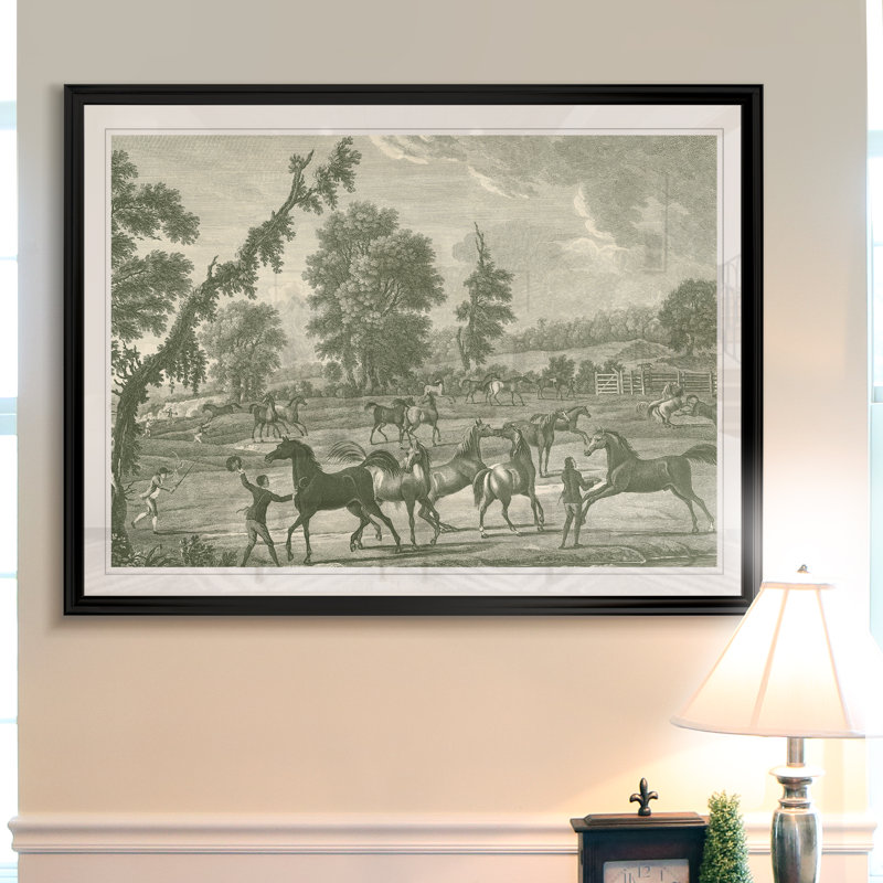 " Equestrian Scenes III ", 18.5" H x 24.5" W x 1.5" D, Black