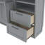 Lit escamotable double pleine grandeur avec placard, tiroirs et tablettes