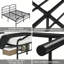 Base de lit plateforme en métal 18 po avec tête et pied de lit, support de lattes en acier robuste, aucun sommier requis, rangement sous le lit-2078033749