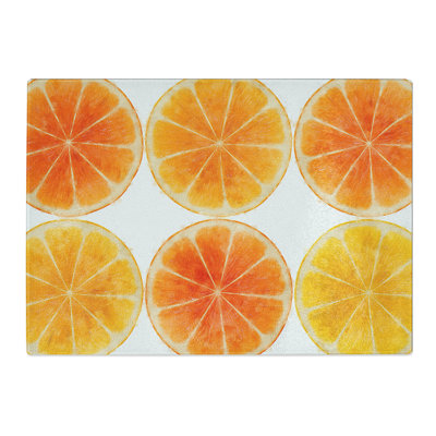 Orange Fruit Slices Painting Chopping Board