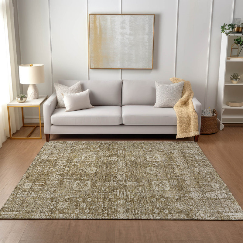 Floral Indoor / Outdoor Rug, Rectangle 10' x 14'