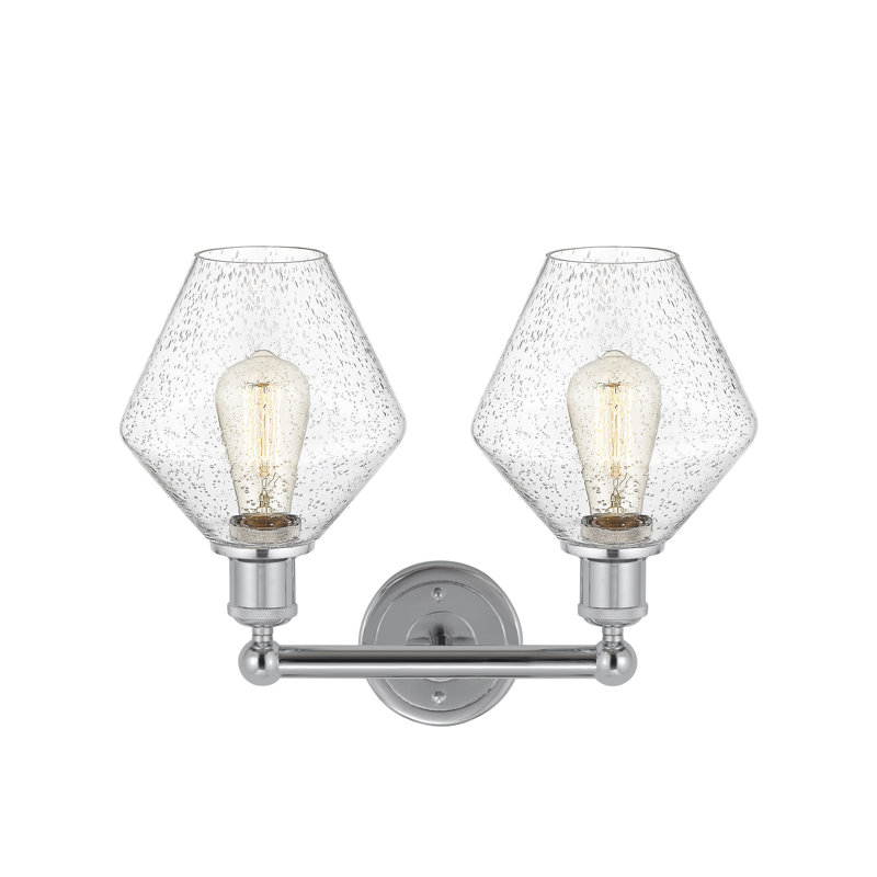Éclairage pour meuble-lavabo à intensité variable 2 lumières Amylea, Chrome poli, Bullé