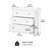 White dresser 3 drawer dresser for bedroom