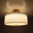 Kerre Dimmable Linen Drum LED Semi Flush Mount