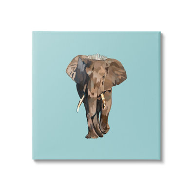 «Elephant In Tiara Crown», art mural sur toile par Amelia Noyes