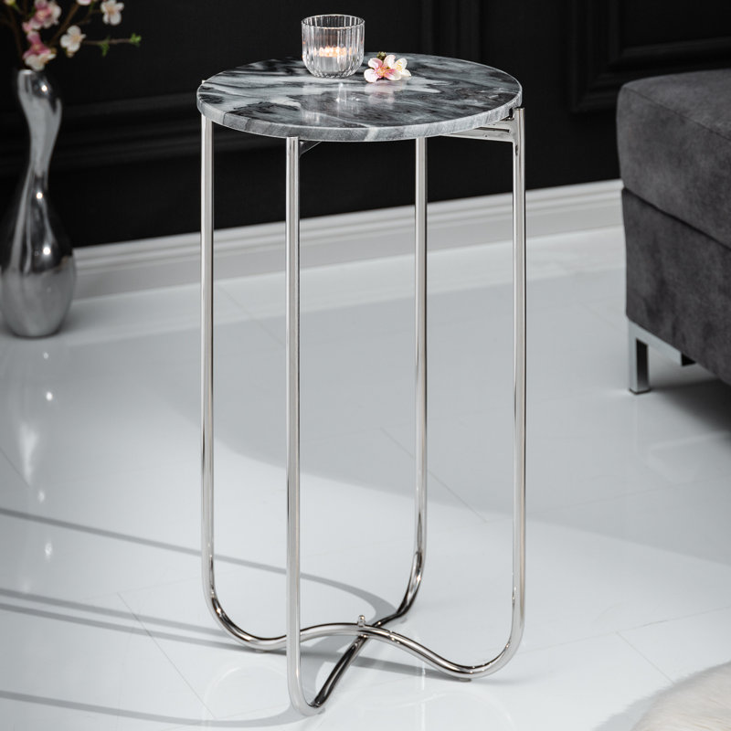 Dumas End Table, Grey, Grey Marble