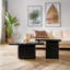 Ensemble de tables basses carrées de style rétro avec finition grain de bois (table seulement)-154928124