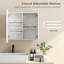 HOMCOM Arched Bathroom Mirror Cabinet Wall Mounted Modern Arch 68x13x66 cm
