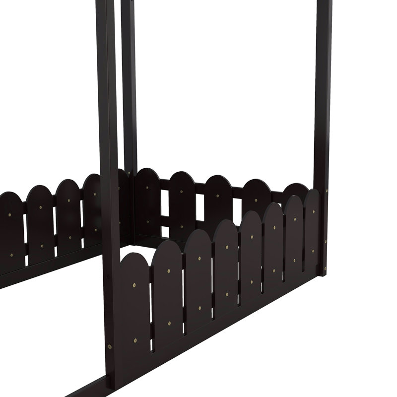 Agnesse Twin Canopy Standard Bed by Isabelle & Max, Espresso