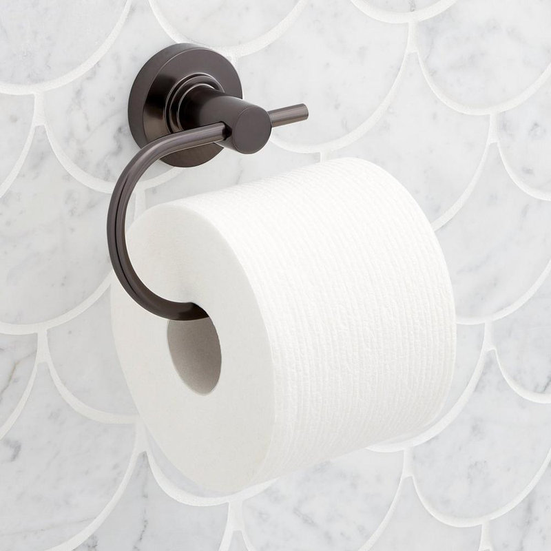 Lexia Wall Mounted Euro Toilet Paper Holder, Gunmetal