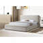 Lit oriental en lin avec rangement-225730838