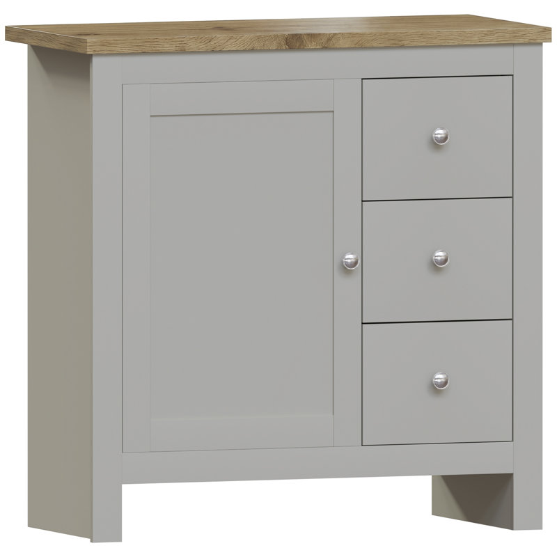 Beacsfield 79Cm W 3 Drawer Sideboard, Grey
