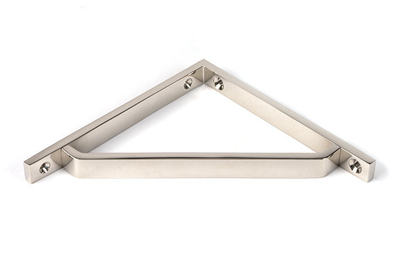 Barton Shelf Bracket, Polished Nickel, 15cm H x 5.9cm W x 1.5cm D
