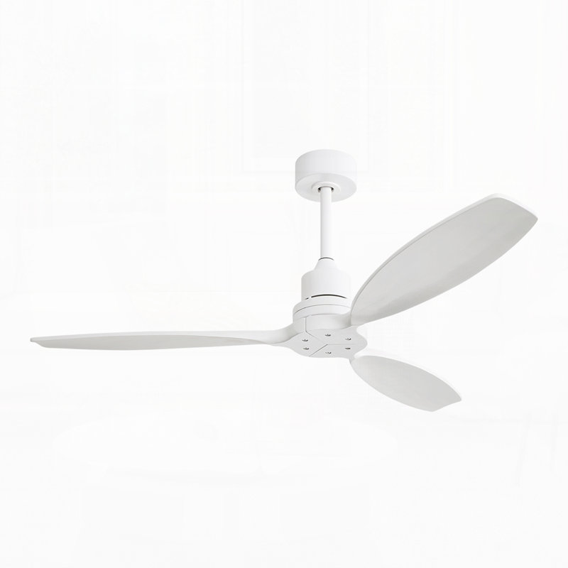 Ventilateur de plafond à profil bas en bois 52 pouces avec télécommande à 6 vitesses
