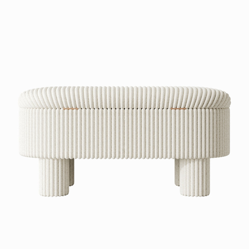Banc de rangement rembourré avec couvercle relevable
