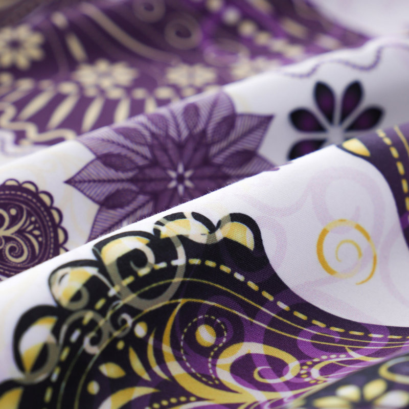 Ensemble de draps 6 pièces Polycotton, Courtepointe pour grand lit + 5 pièces supplémen, Papillon