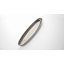 Plateau décoratif 17 po de long en métal et aluminium argenté-1247742224