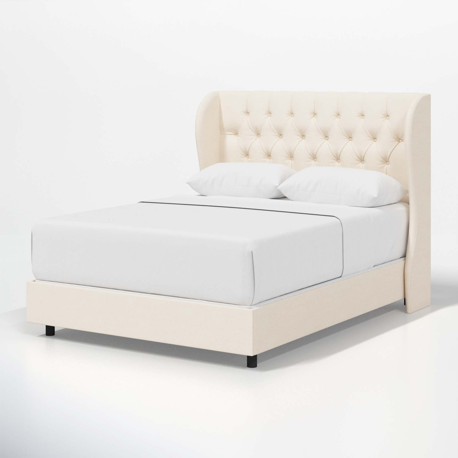Tomey Wingback Bed, Como Rosewater, Twin