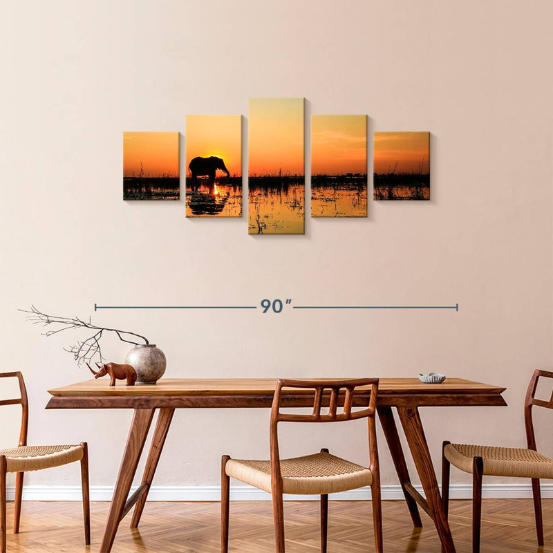 Elephant River, 34" H x 74" W