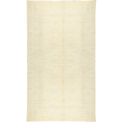 Sultanabad Hand-Knotted High-Quality Cream Area Rug