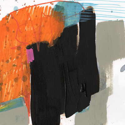 Primary Action IV 1 Piece Wrapped Canvas Painting