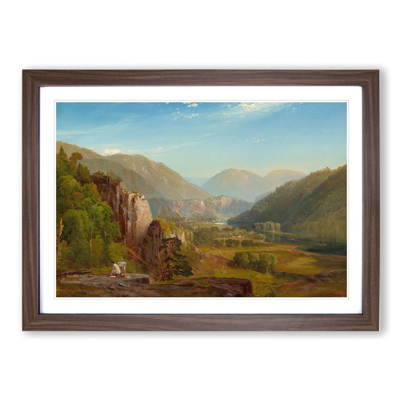 The Juniata by Thomas Moran - Picture Frame Painting, 48cm H x 65cm W x 2cm D, Walnut