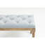 Banc de salle à manger rembourré de 32 po de style français rétro avec banc de bout en tissu gris 32 po