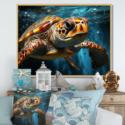 " Abstract Representation Of A Turtles Swim "