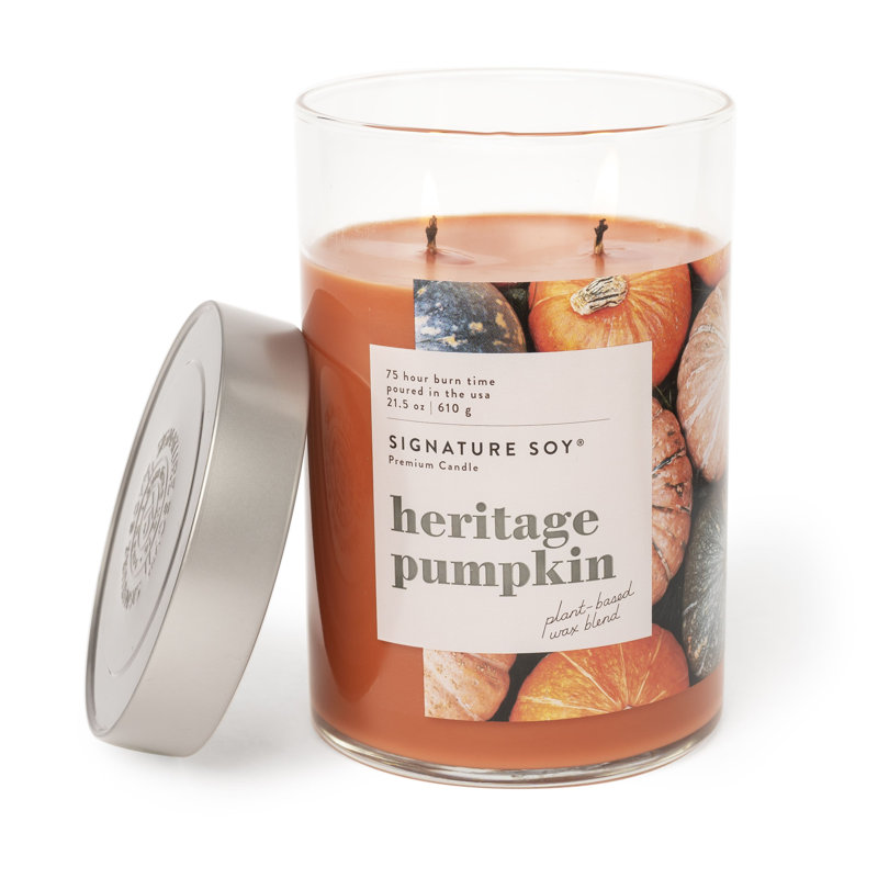 Bougie parfumée à la citrouille Signature, Pot de 21 oz