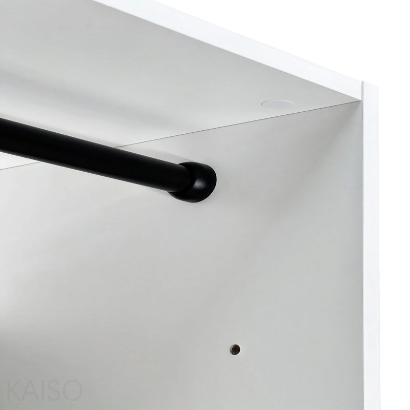 Penderie 32 "en bois blanc avec deux tringles