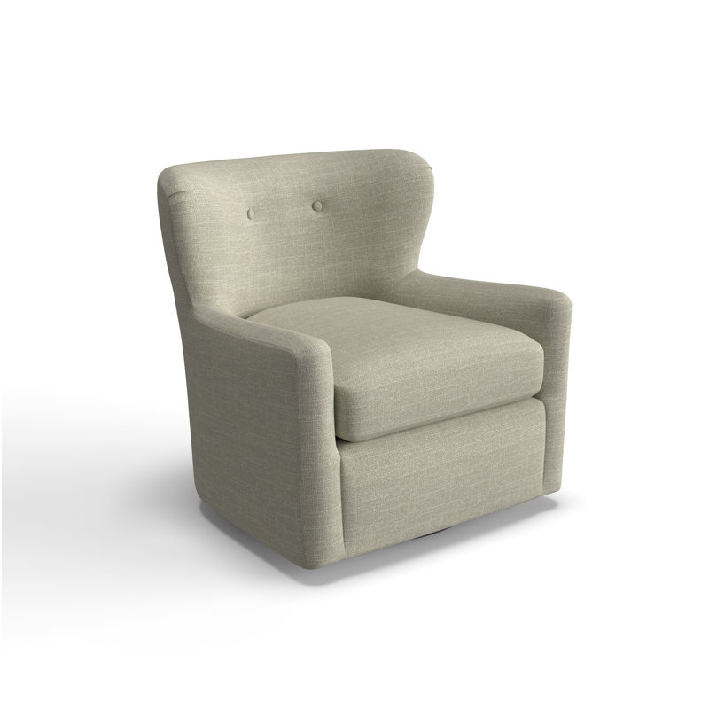 Fauteuil oscillant pivotant Bendigo, Tissage performance beige