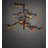 Aubra 18 - Light Steel Dimmable Geometric Chandelier