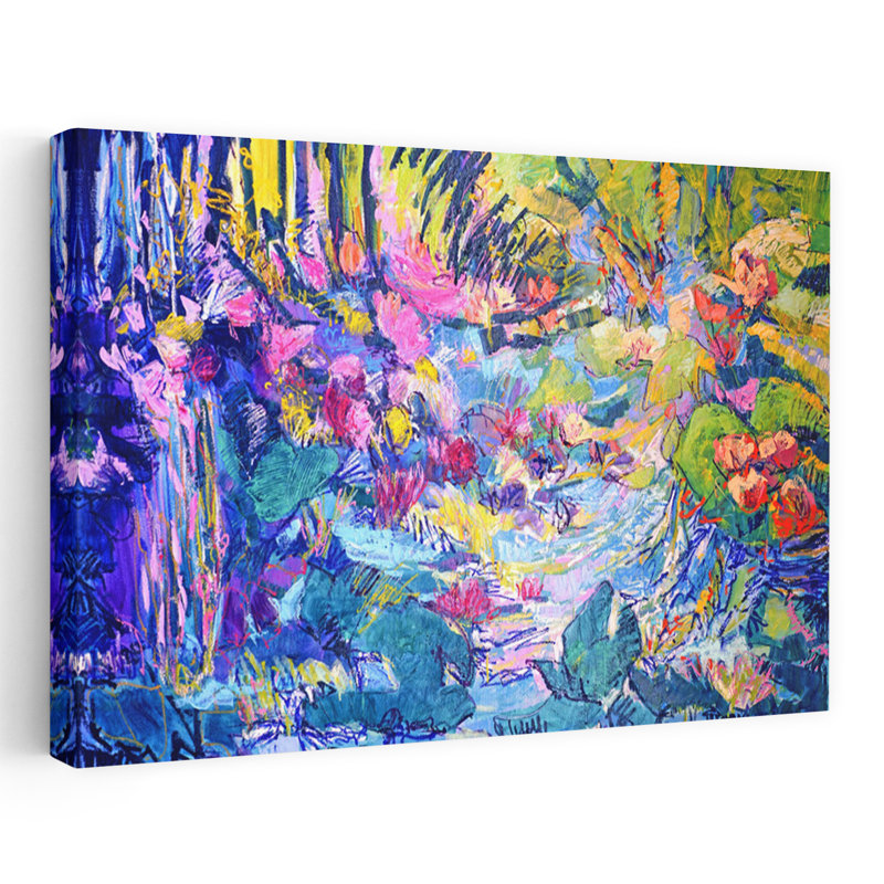 Art contemporain contemporain abstrait, H 12 po x l 18 po