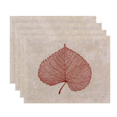Lenard Polyester Floral Rectangle Placemat