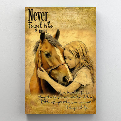 «Kwamayne Horse Never Forget Who You Are», impression sur toile