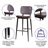 Barbarajo LeatherSoft Barstools with Iron Frame-Integrated Footrest-371639501