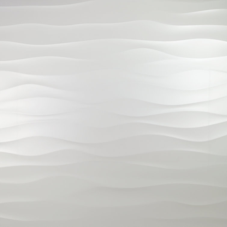Silom White Wave 12" x 24" Matte 3D Textured Wall Tile