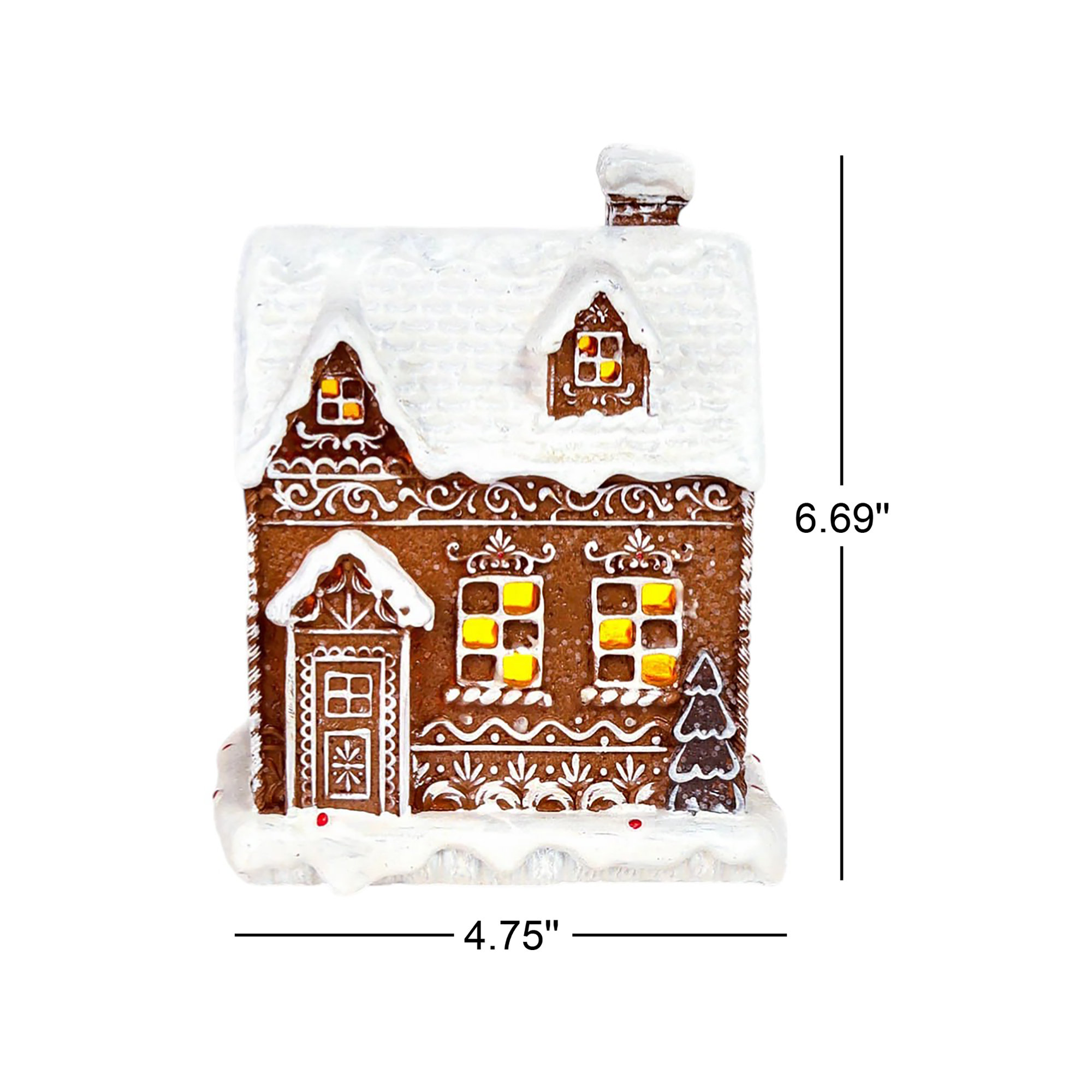 Sitting Brown Festive Gingerbread Home