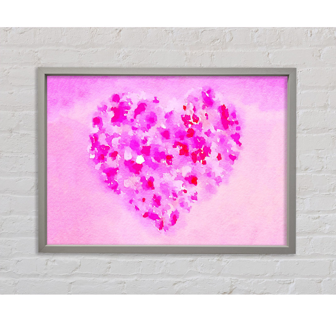 Love Heart Of Petals - Single Picture Frame Kunstdrucke auf Leinwand