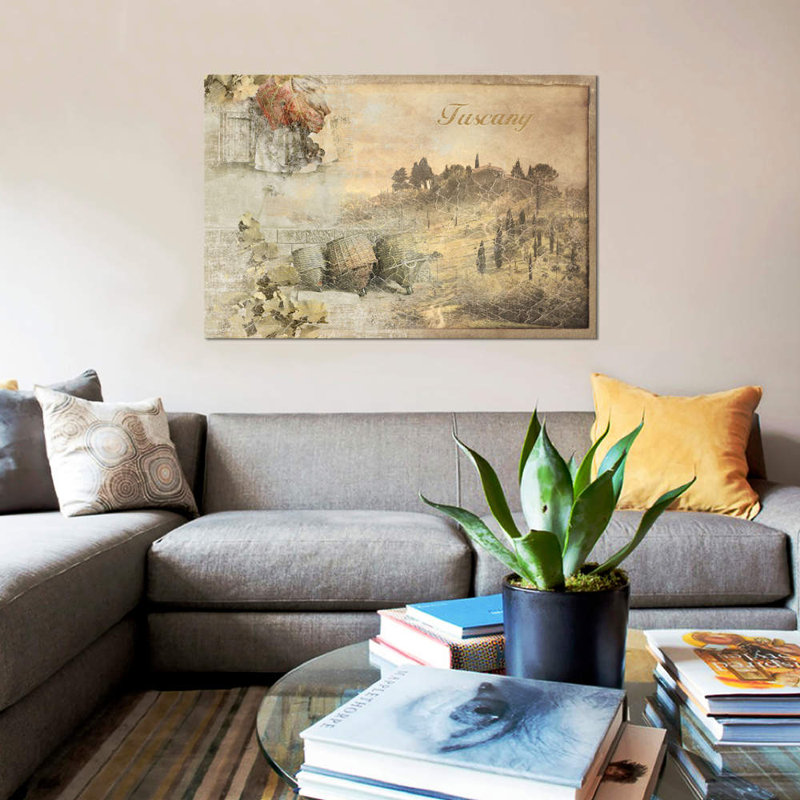 «Tuscany» par PI Studio, reproduction sur toile tendue sur châssis, H 8 po x l 12 po x P 0,75 po, Pas de tapis, Toile tendue