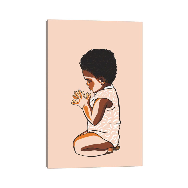 «Teach the Babies to Pray» par NoelleRx, reproduction d'art graphique sur toile tendue, H 12 po x l 8 po x P 0,75 po