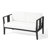 Solid Wood Teak Outdoor Loveseat With Cushion And Arms-8681613-8681607