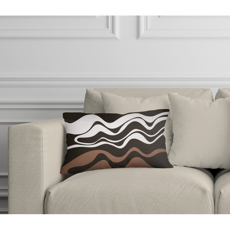 Housse et insert de coussin d'extérieur, Marron