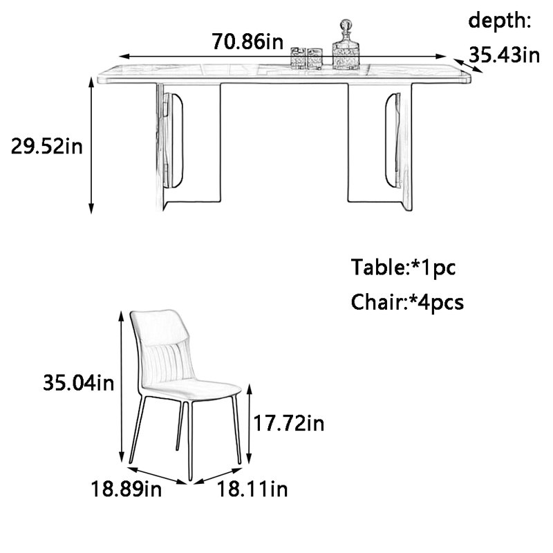 Hackman, 29.52"H x 70.86"L x 35.43"W